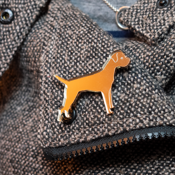 Border Terrier Brooch - Shaken not Stirred