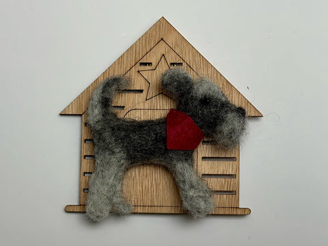 Woolly Terror Kennel Club Brooch - Schanuzer