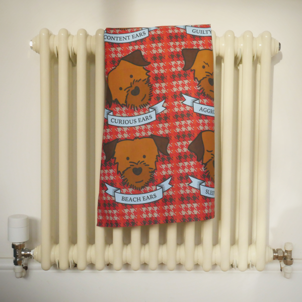 All Ears! Border Terrier tea towels