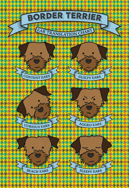 All Ears! Border Terrier tea towels