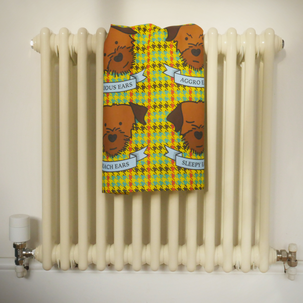 All Ears! Border Terrier tea towels
